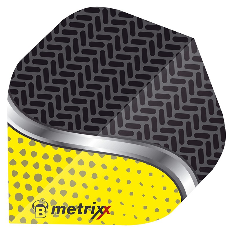 BULL'S Metrixx Flights | A-Standard Black/Yellow