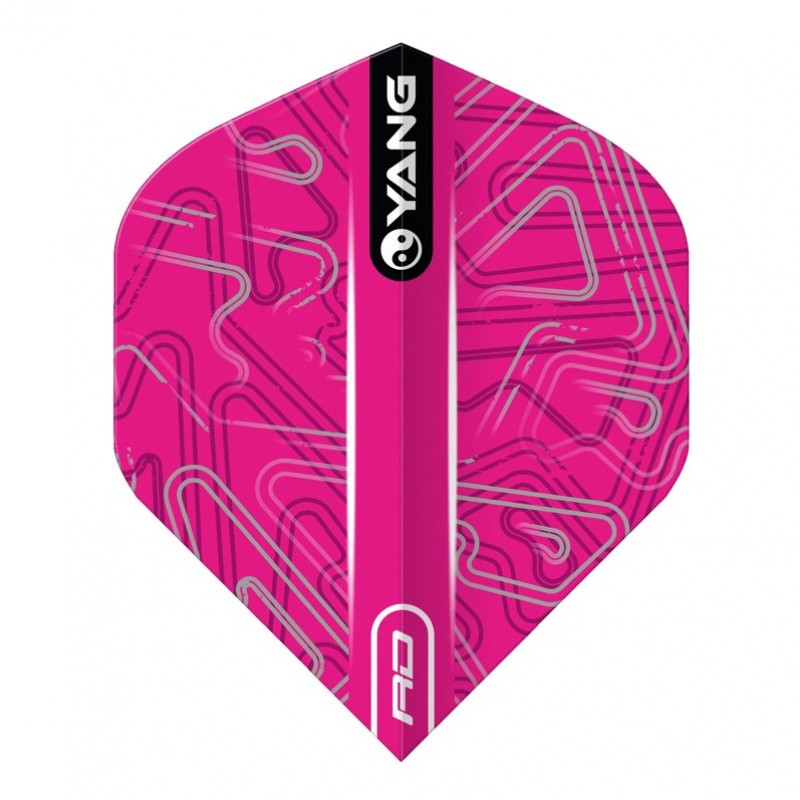 RED DRAGON BLACK & PINK YIN YANG DART FLIGHT - BLACK/PINK