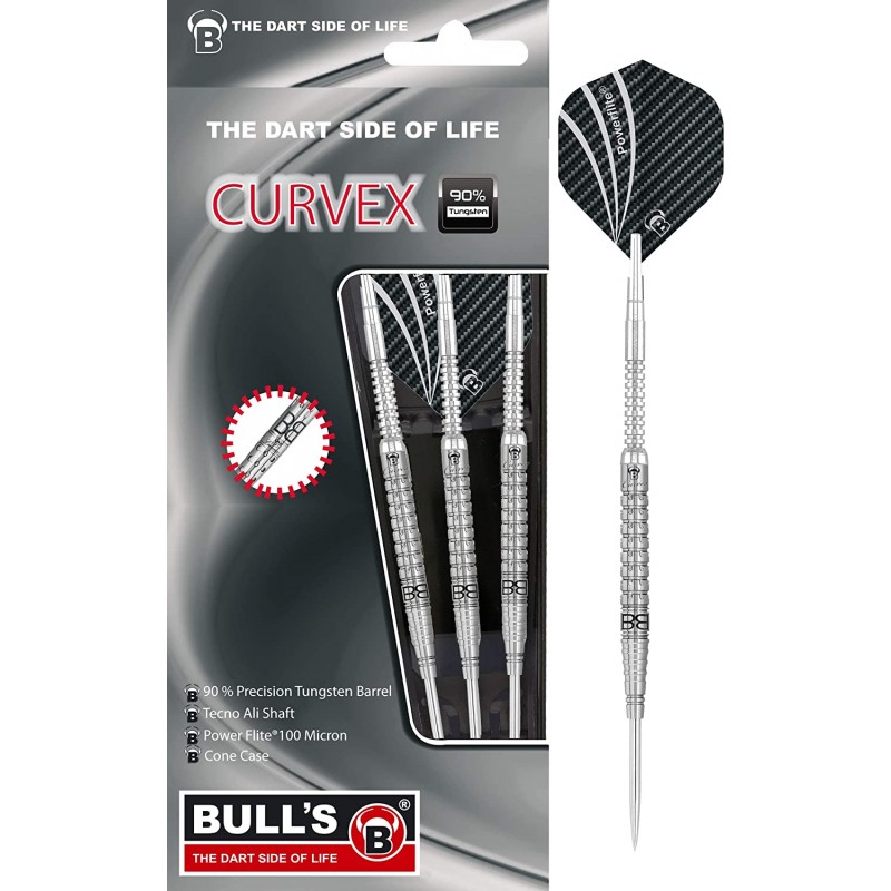 EUROXANTY® Steel Tip Darts Original Fins Design Brass Steel Barrels Darts for Darts High Flight Accuracy 3pcs Black. 