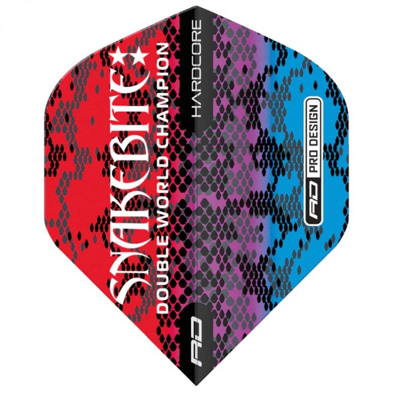 RED DRAGON PETER WRIGHT SNAKEBITE DART FLIGHT - RED/BLUE