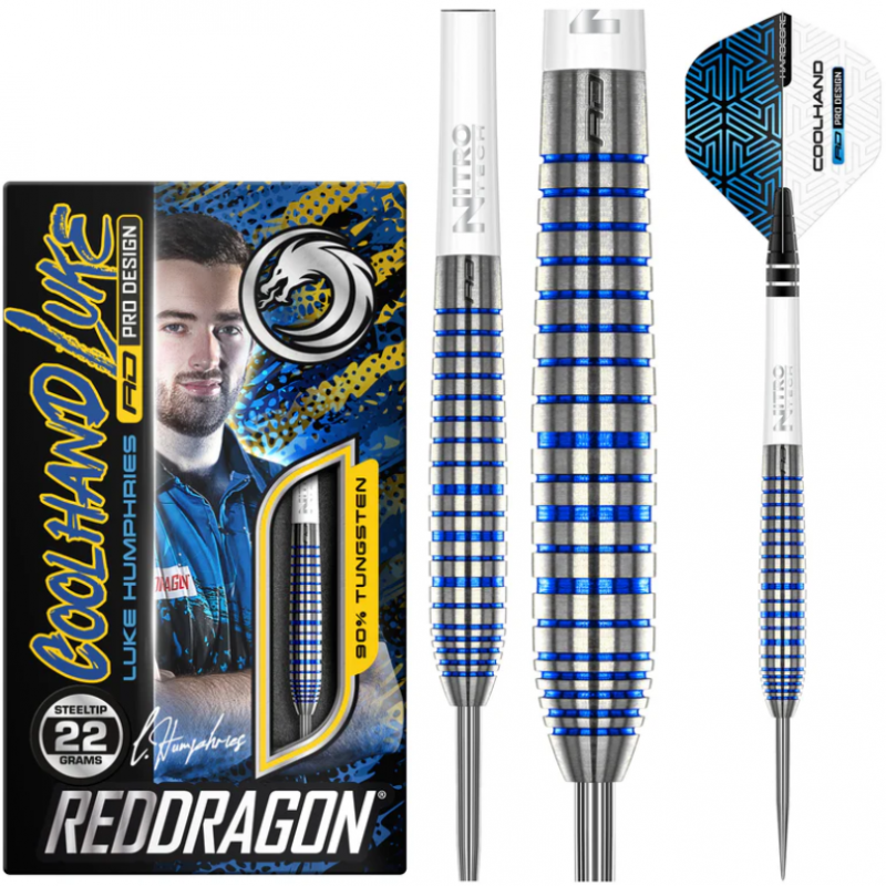 RED DRAGON Luke Humphries TX3 Cool Blue S.E. DARTS - 24GM